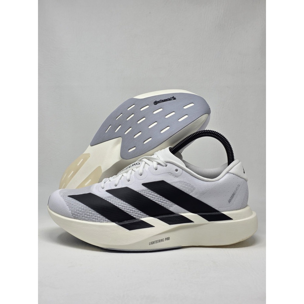 AdidasAdizero Evo SL Size 7 Womens White Black Running Sneakers Shoes JH6208 New